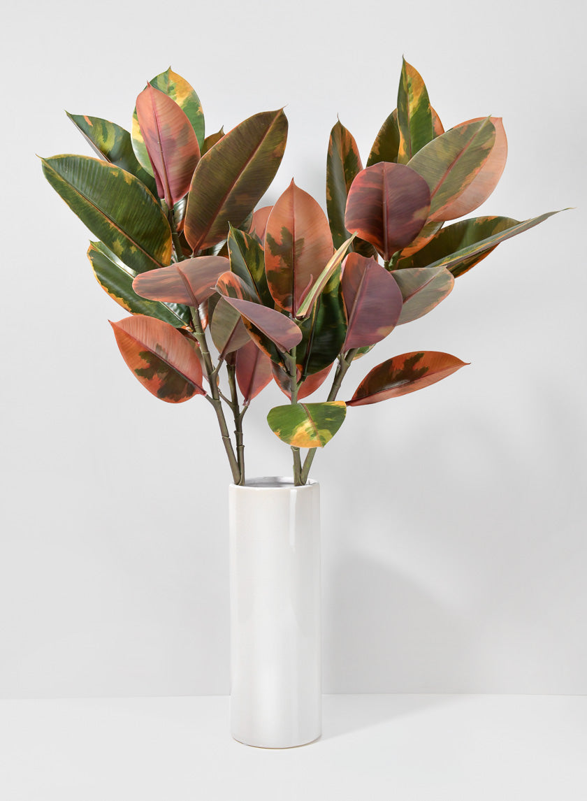 38.5in Long Ficus Elastica Leave Spray Decor Jamali-garden