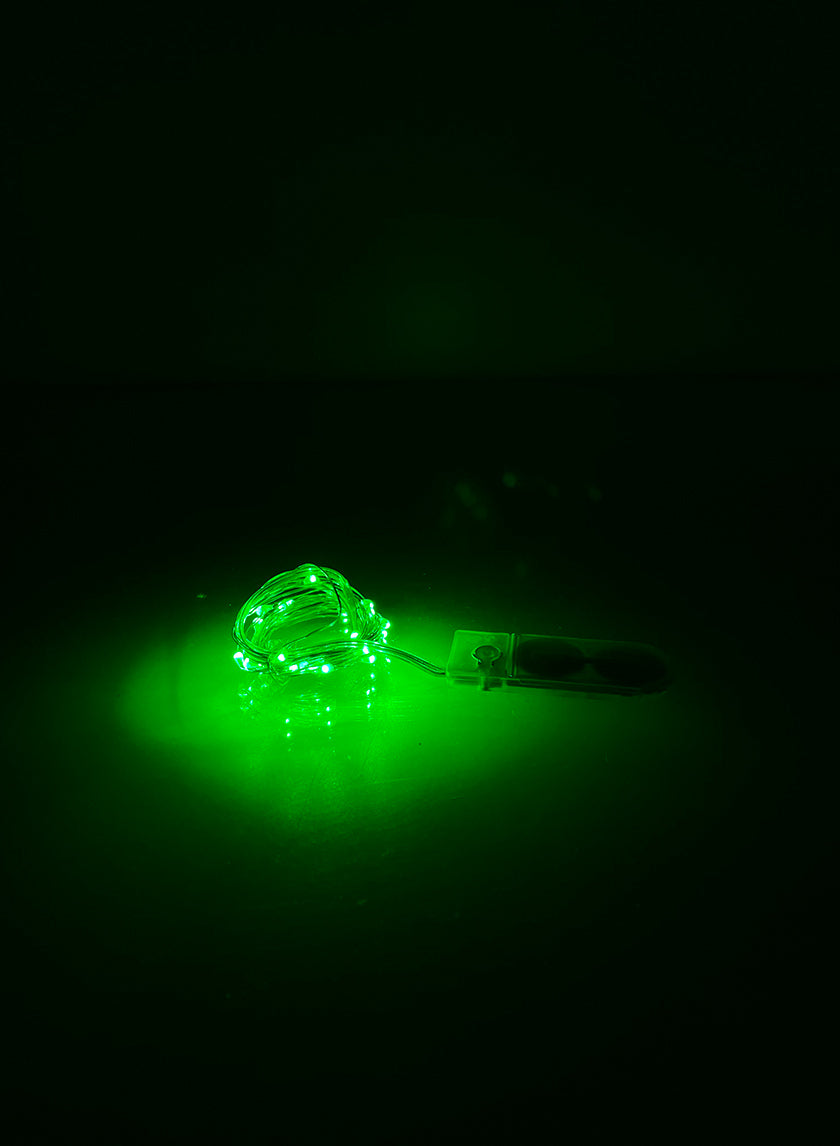 7ft Long 20 Light Green Mini Lights String 3 Modes Decor Jamali-garden