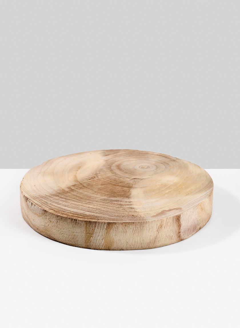 10in Wide Paulownia Wood Trunk Slice Decor Jamali-garden