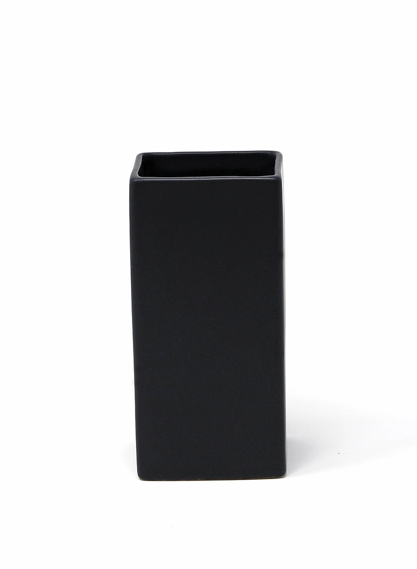 Square Matte Black Ceramic Decor Jamali-garden Matte Black 3in x 6in SET OF 2