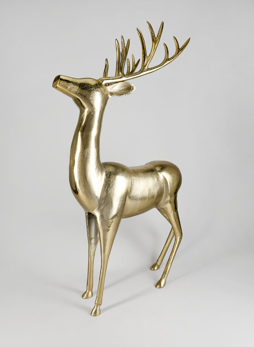 36.5in Tall Gold Reindeer Decor Jamali-garden