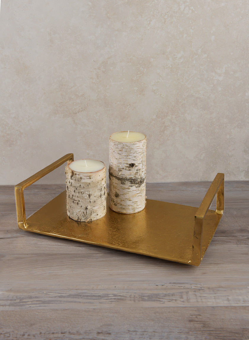 14in Long Atelier Deco Tray, Old Gold Decor Jamali-garden