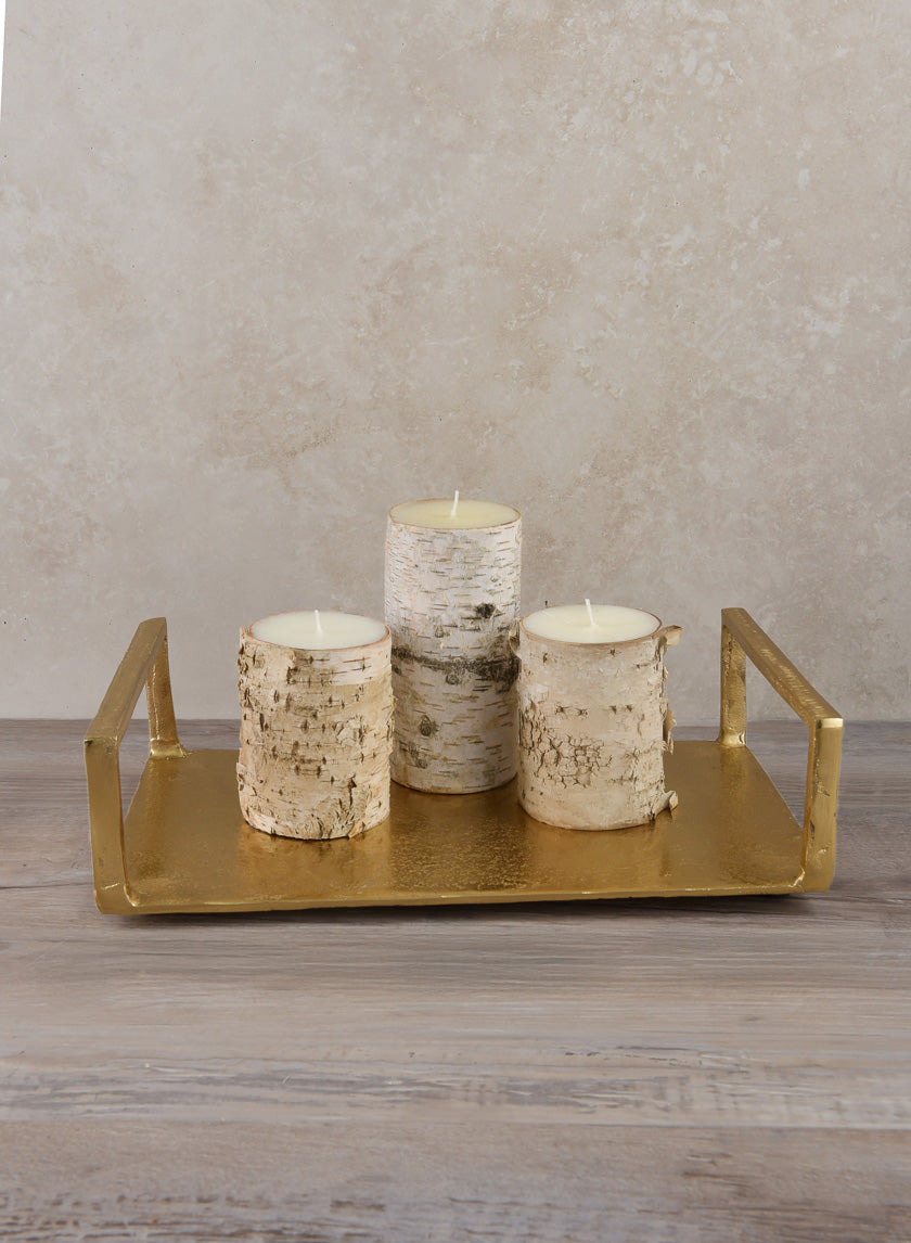 14in Long Atelier Deco Tray, Old Gold Decor Jamali-garden