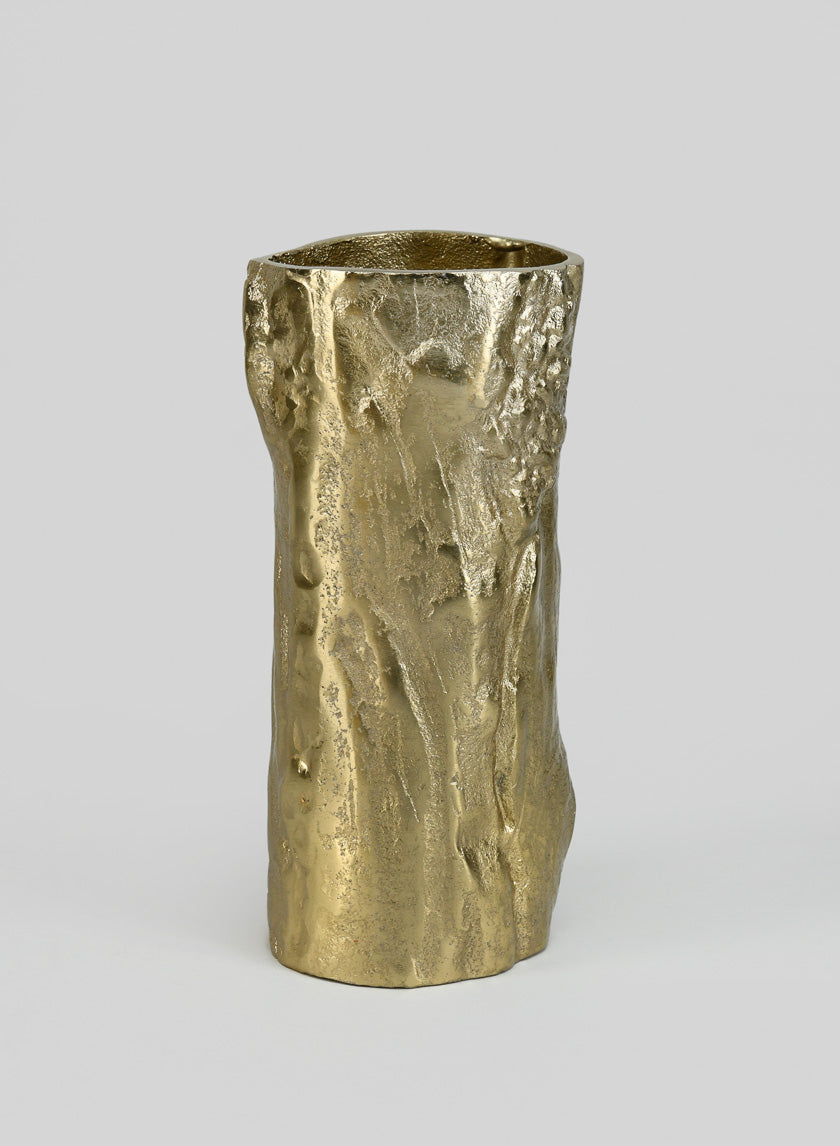 9.5in Tall Boulogne Gold Birch Metal Vase Decor Jamali-garden