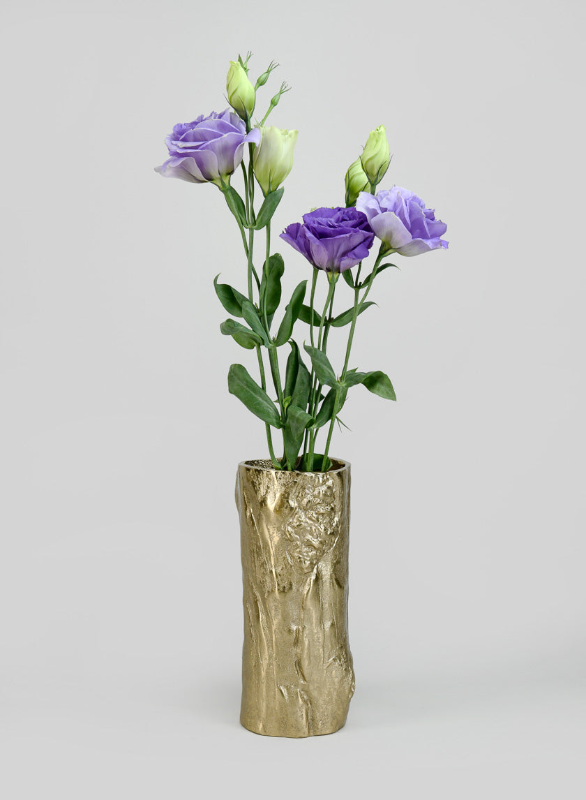 9.5in Tall Boulogne Gold Birch Metal Vase Decor Jamali-garden