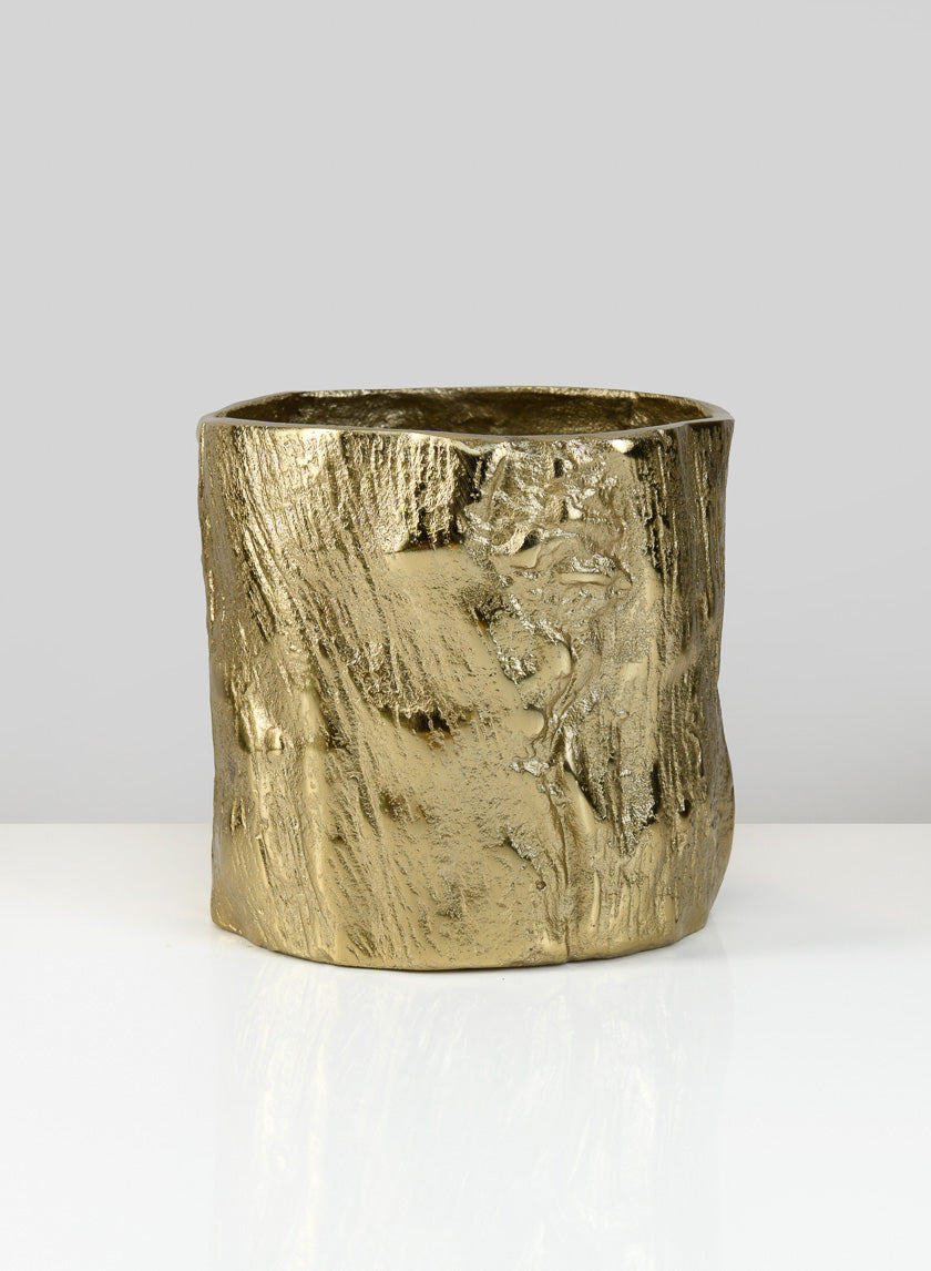 6in Tall Boulogne Gold Birch Metal Vase Decor Jamali-garden