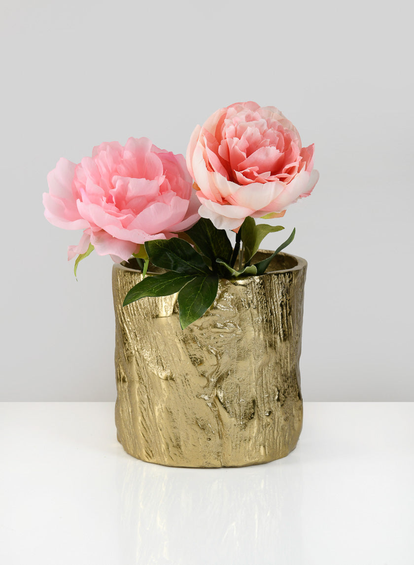 6in Tall Boulogne Gold Birch Metal Vase Decor Jamali-garden