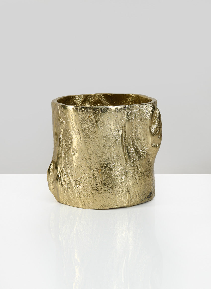 4in Tall Boulogne Gold Birch Metal Vase Decor Jamali-garden