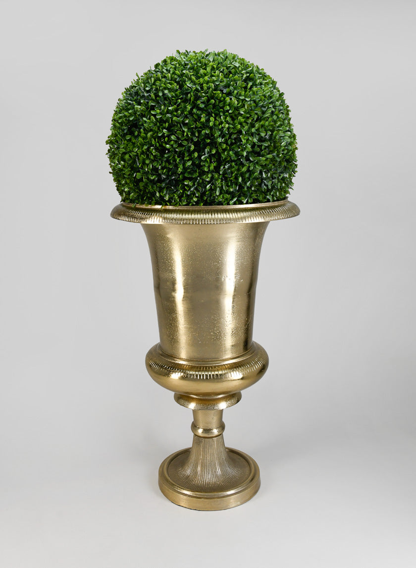 23.5in Tall Old Gold Batiste Urn Decor Jamali-garden
