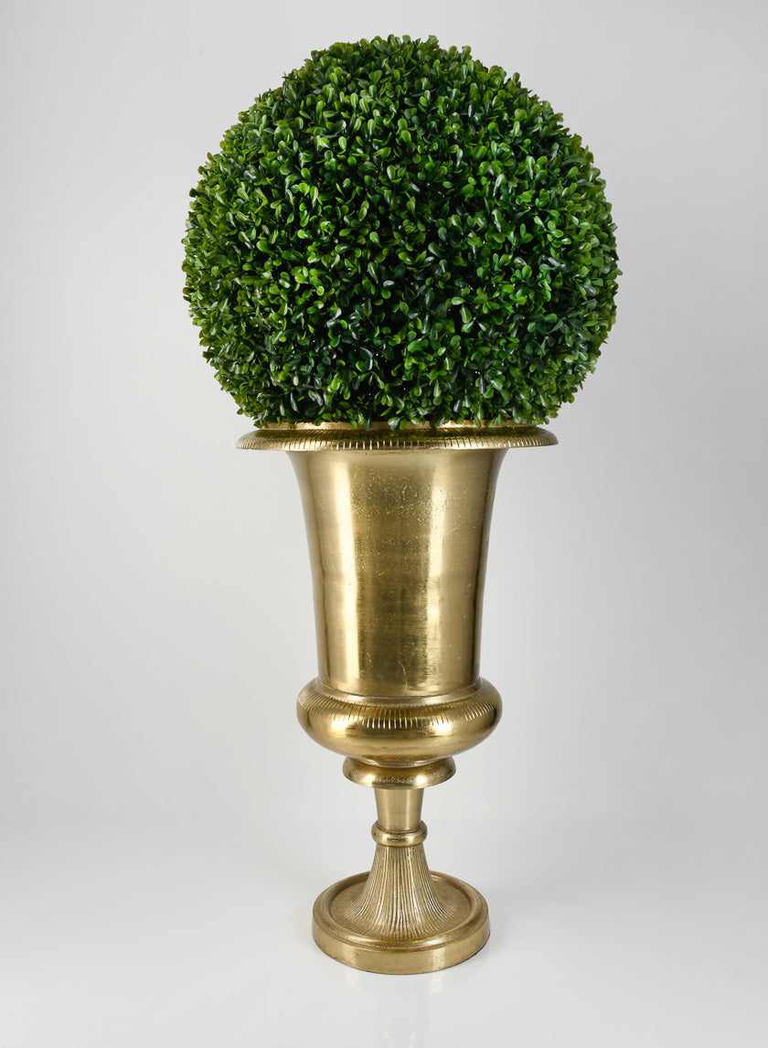 18.5in Tall Old Gold Batiste Urn Decor Jamali-garden