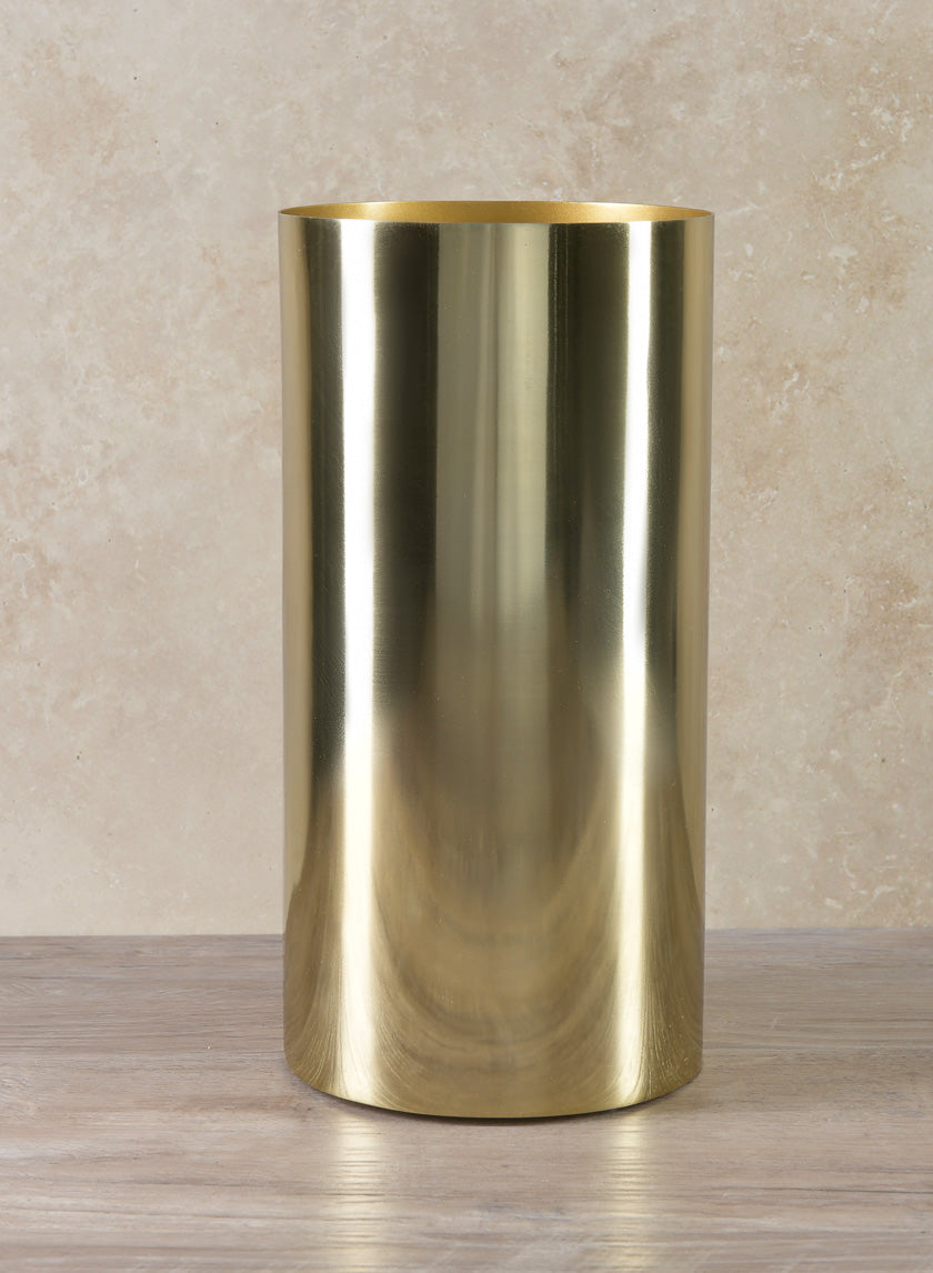Gold Stainless Steel Cylinders Decor Jamali-garden