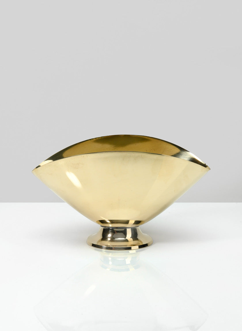 6.25in Wide Gold Oval Bowl Decor Jamali-garden