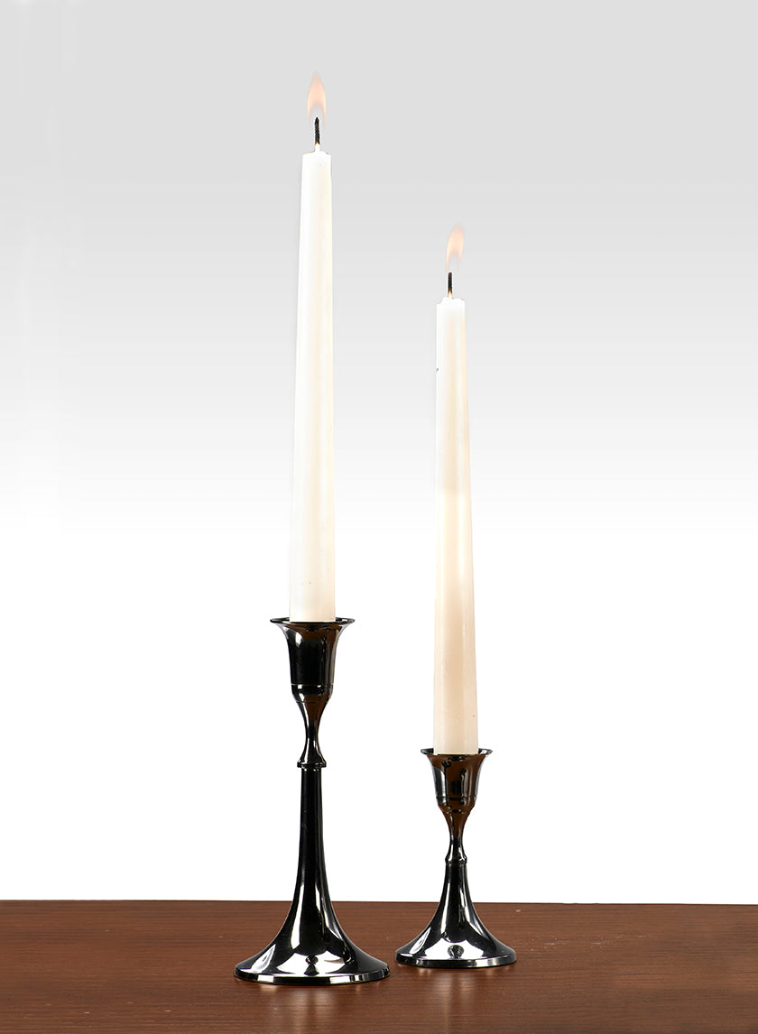 7in Tall Blackened Bronze Candlestick Decor Jamali-garden