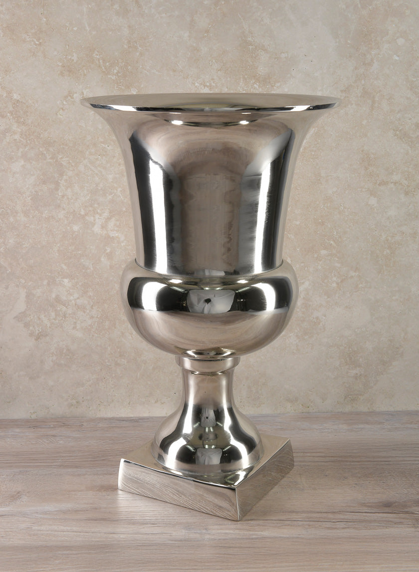 15.5in Tall Nickel Urn Decor Jamali-garden