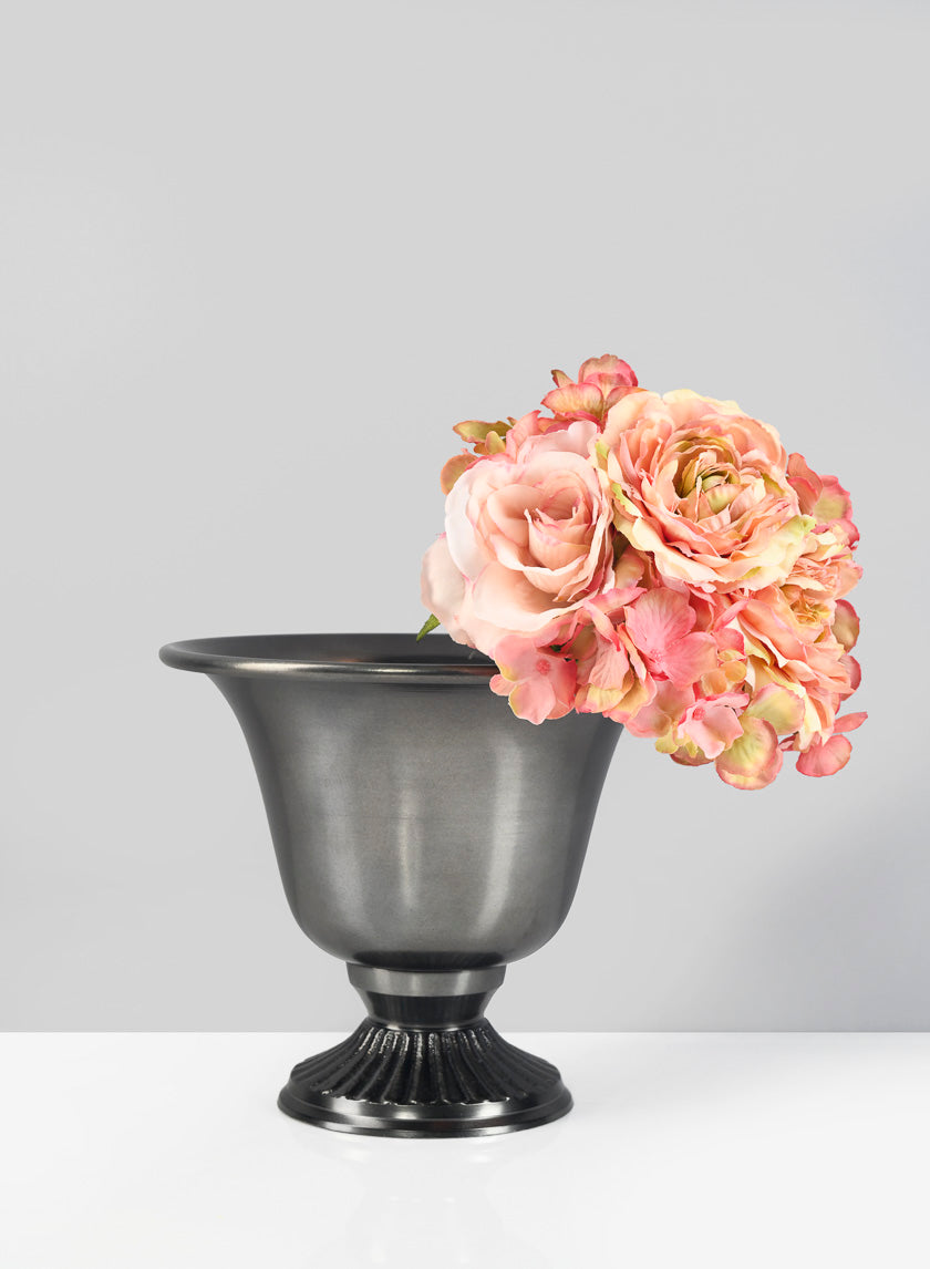 6.5in Tall Nairobi Black Nickel Urn Decor Jamali-garden
