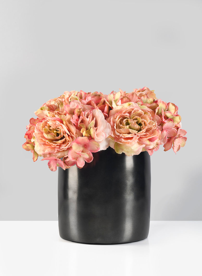 6.25in Tall Nairobi Small Black Nickel Vase Decor Jamali-garden