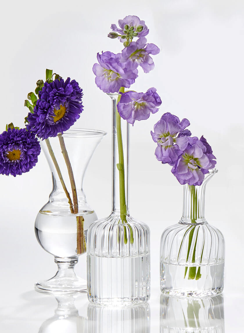 6.5in Tall Optical Glass Cylinder Bud Vase Decor Jamali-garden
