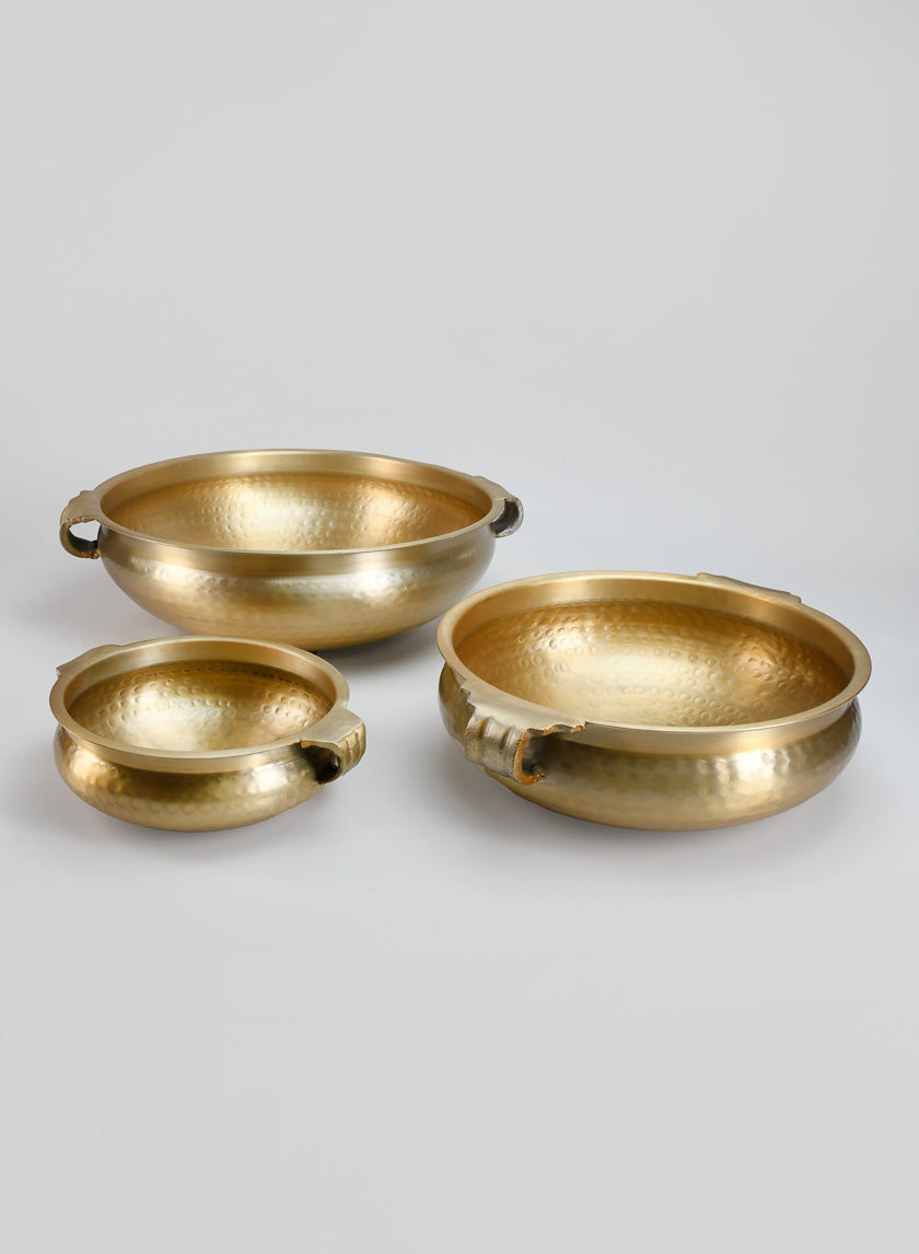 Gold Aluminum Urn Bowls Decor Jamali-garden