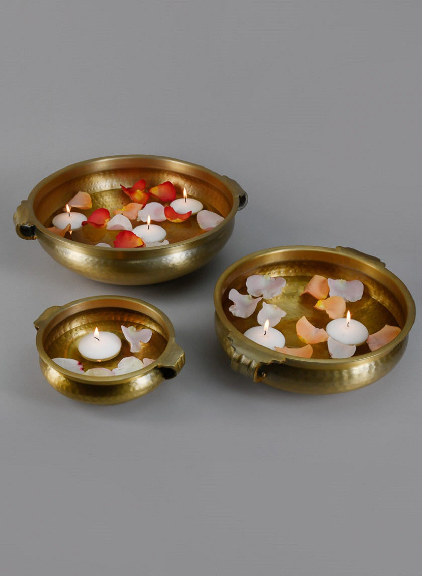 Gold Aluminum Urn Bowls Decor Jamali-garden