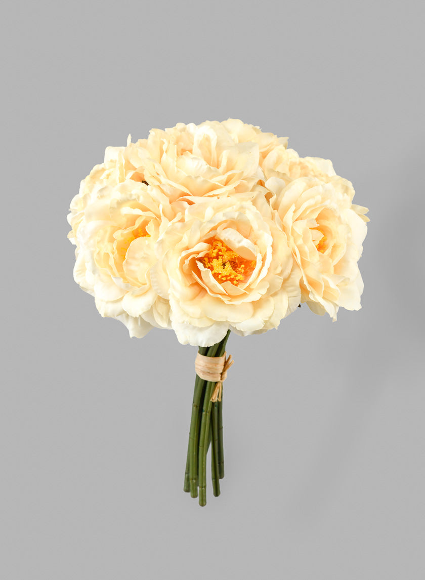 10in Long Pale Peach Tea Flower Bouquet Decor Jamali-garden