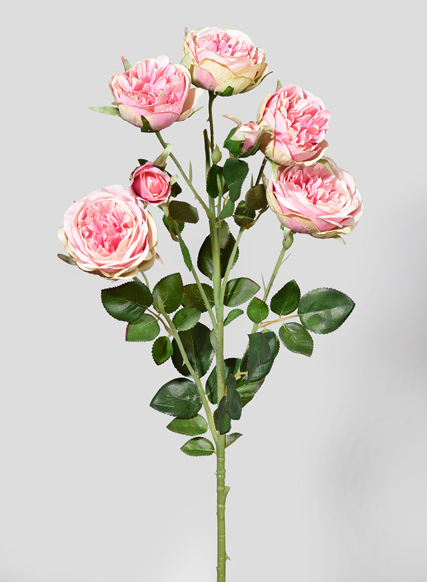 30in Long Blooming Pink Roses Spray Decor Jamali-garden