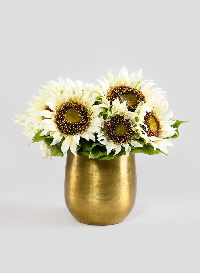14in Long White Sunflower Bouquet Decor Jamali-garden