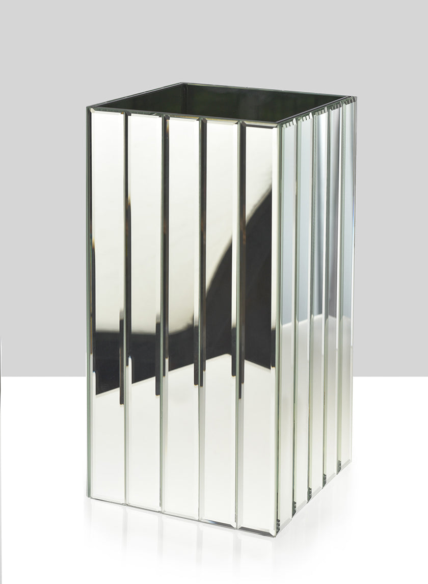 Mirror Strips Rectangle &amp; Square Glass Vase Decor Jamali-garden 4in Tall EACH