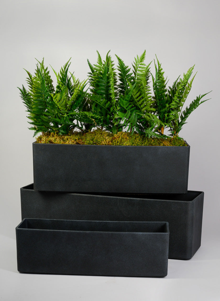 32.5Dia x 11W X 10H Campagna BLK Classic Light Weight Window box Decor Jamali-garden