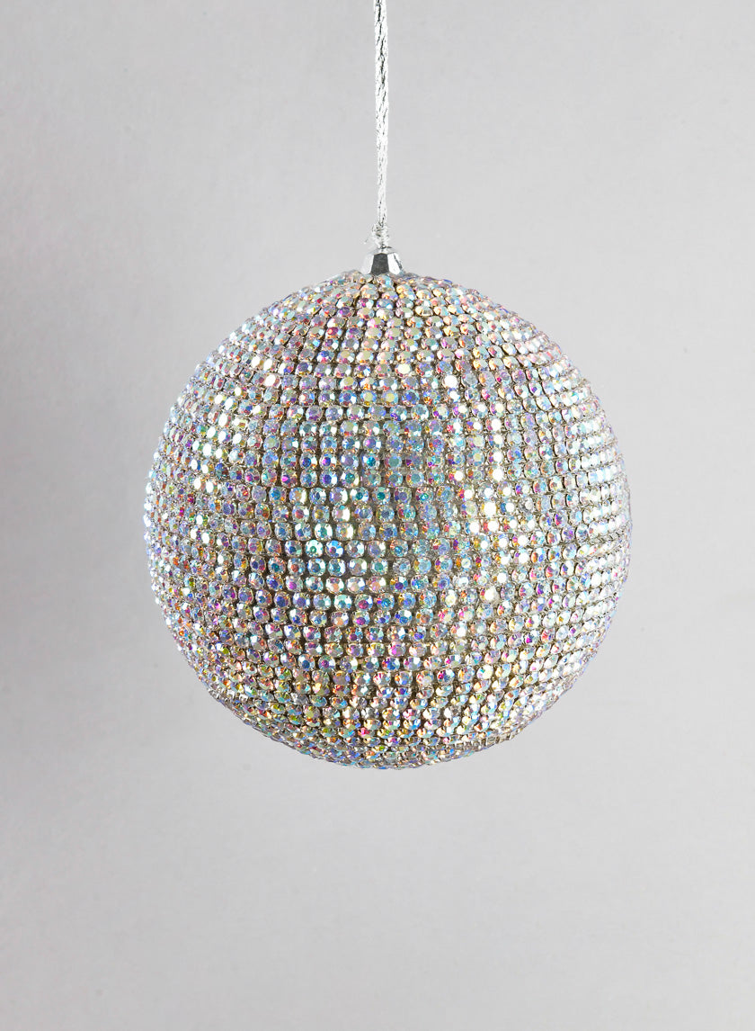 3.5in Round Shimmer Crystal Bead Ornament Decor Jamali-garden