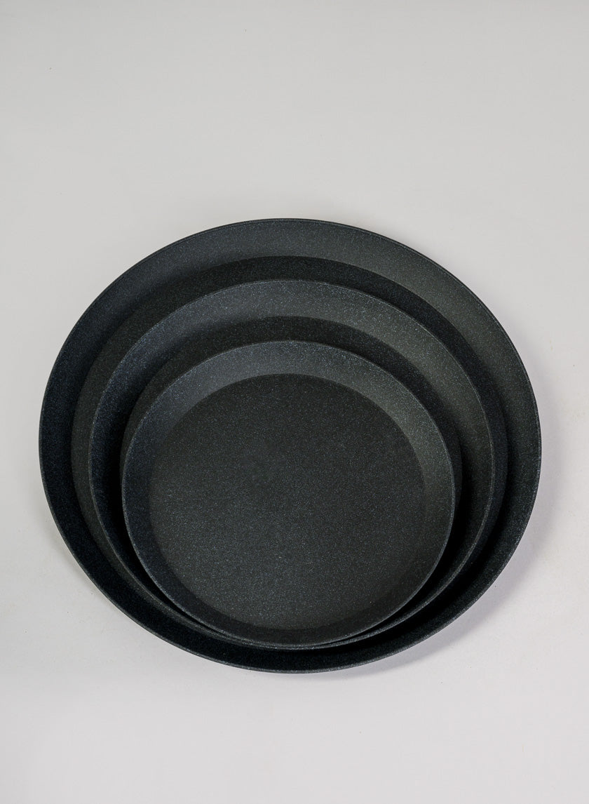 Black Plastic Saucer Decor Jamali-garden