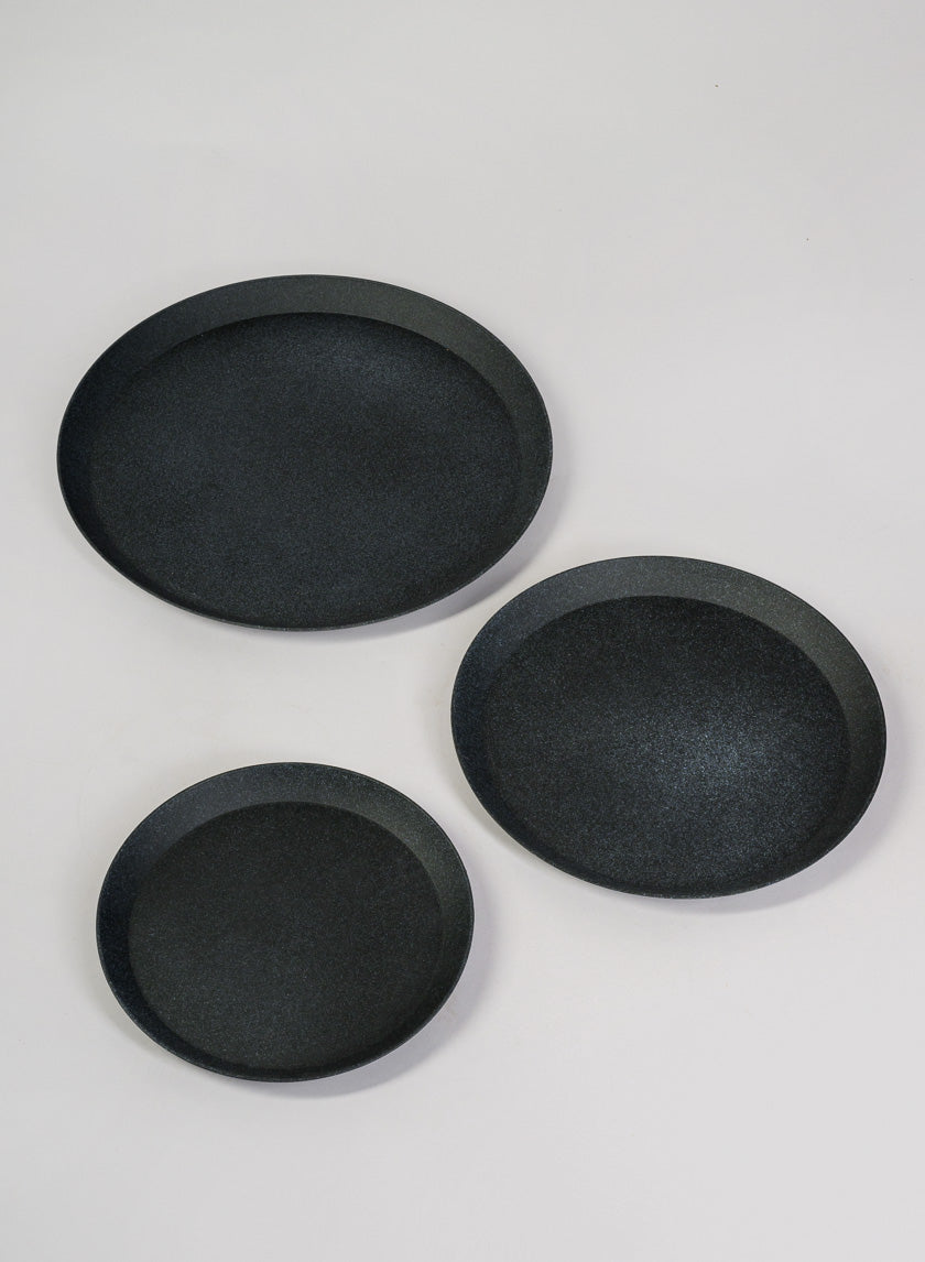 Black Plastic Saucer Decor Jamali-garden