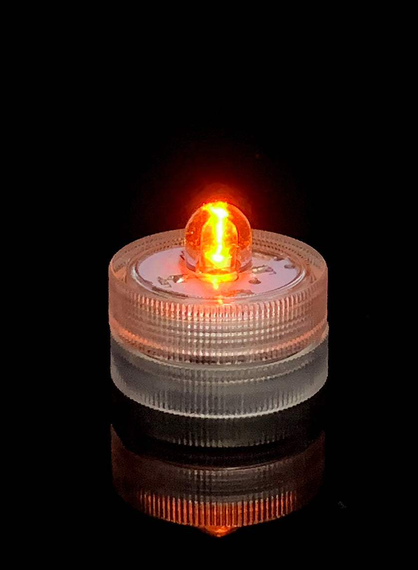 Orange Submersible Single LED Light Decor Jamali-garden