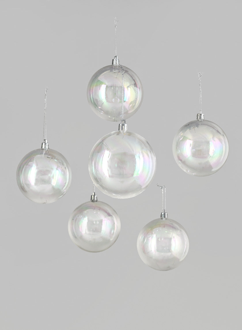3in Round Clear Plastic Ornament Ball Decor Jamali-garden