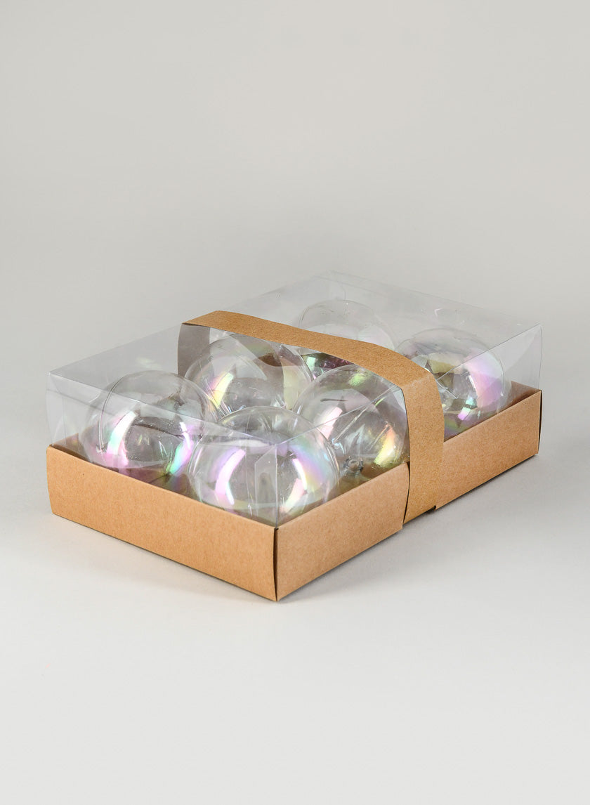 3in Round Clear Plastic Ornament Ball Decor Jamali-garden