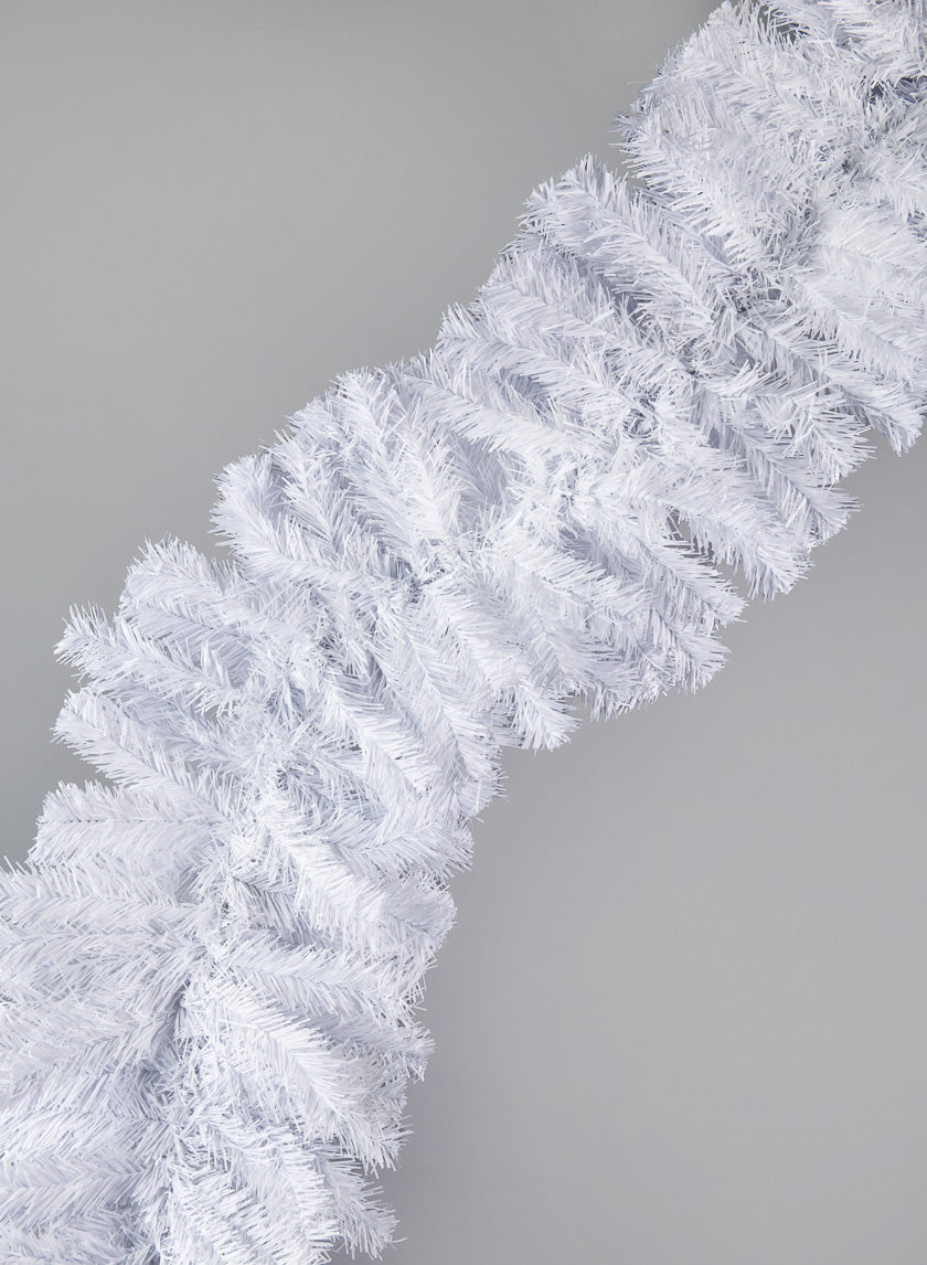 9ft Long White Pine Garland Decor Jamali-garden