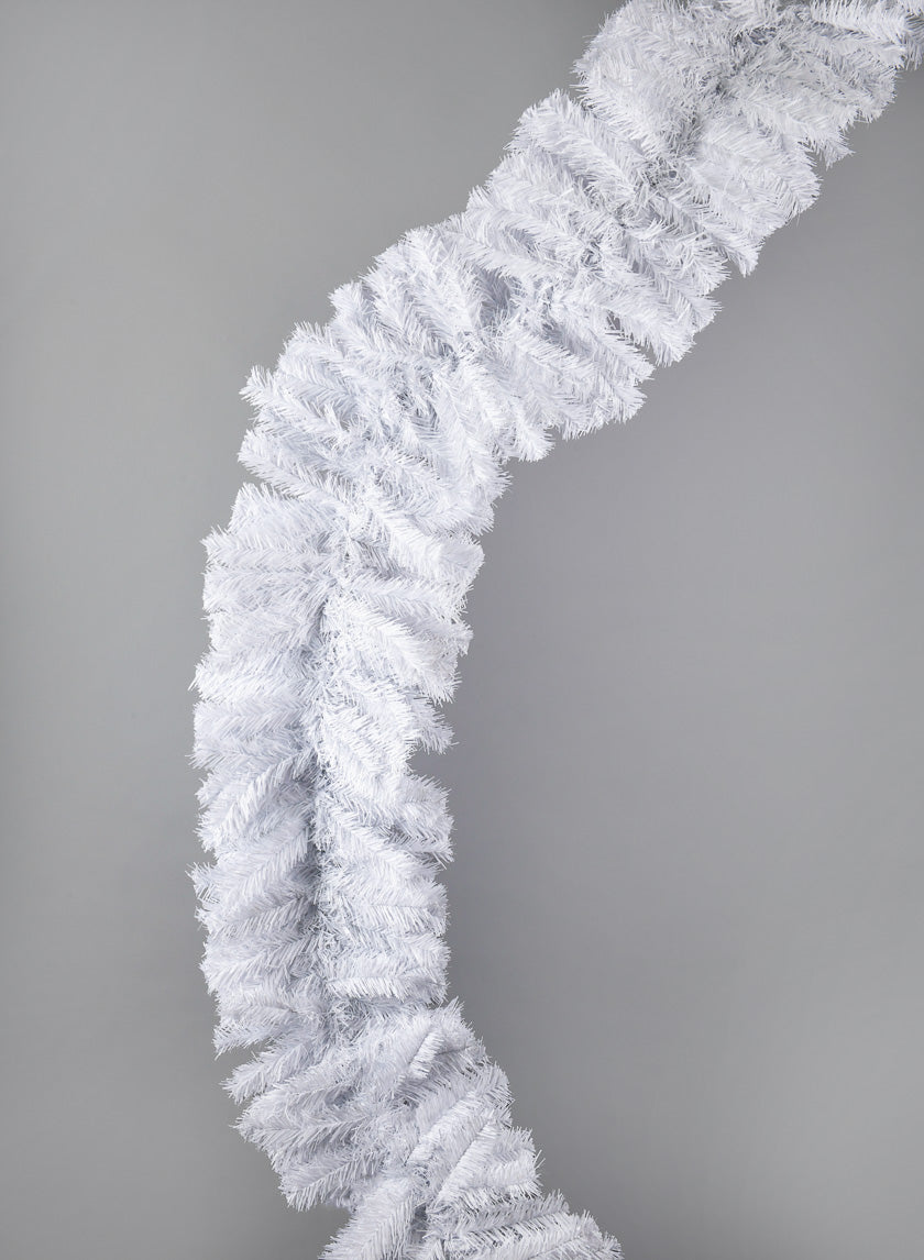 9ft Long White Pine Garland Decor Jamali-garden