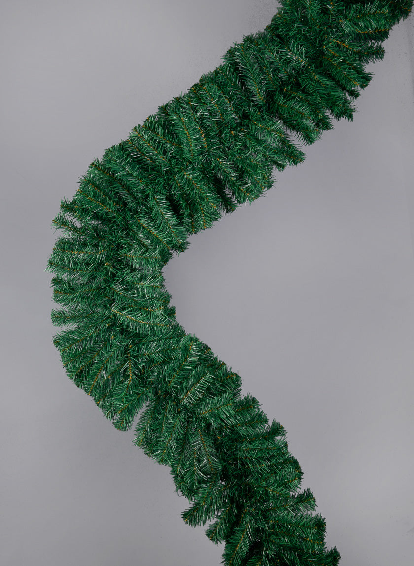 9ft Long Green Plastic Pine Garland Decor Jamali-garden
