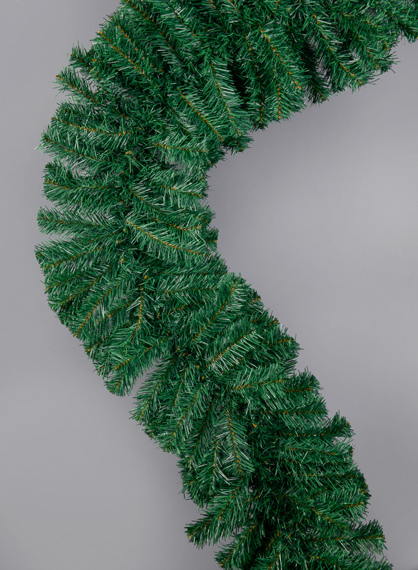 9ft Long Green Plastic Pine Garland Decor Jamali-garden