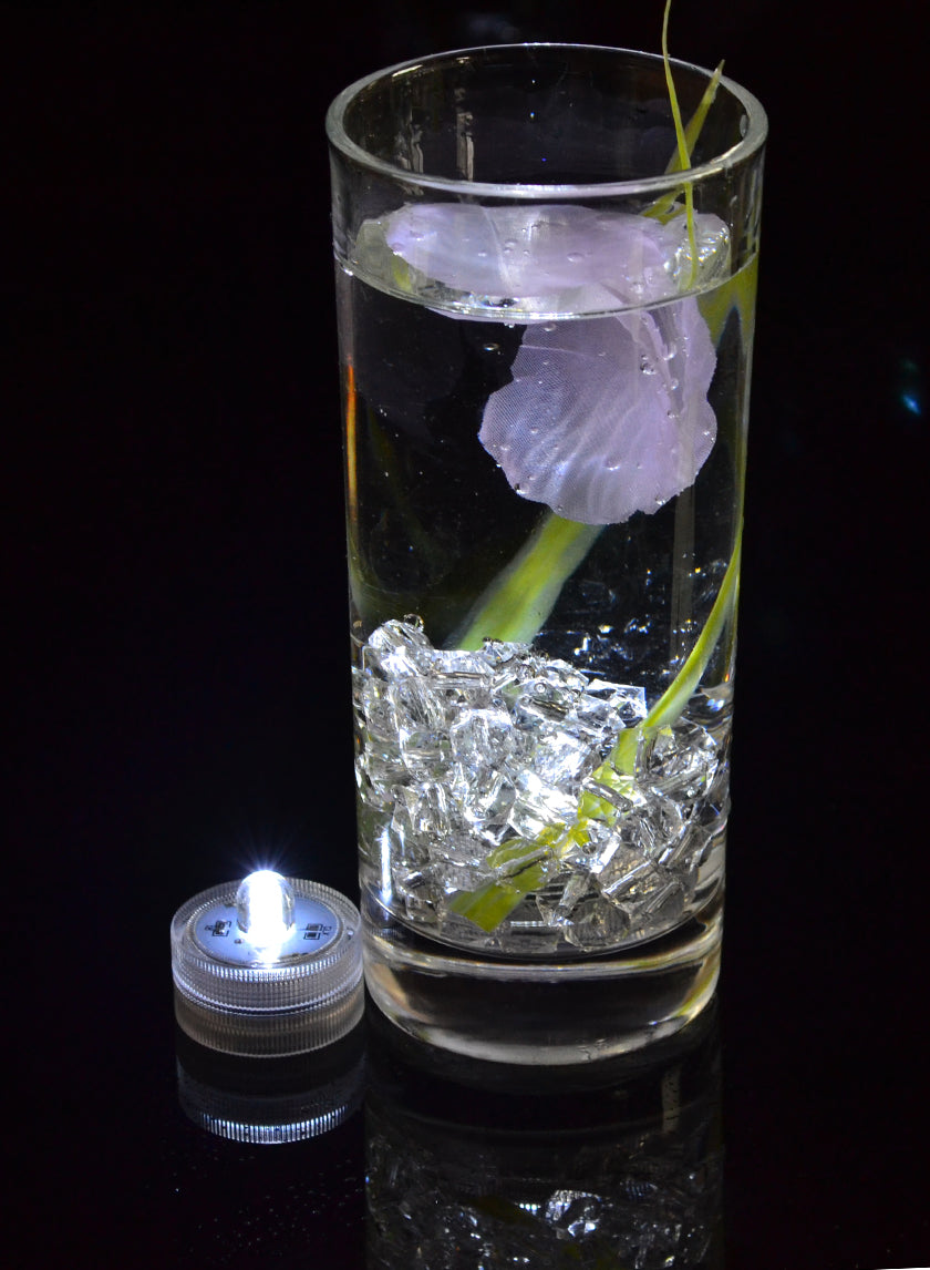 White Submersible Single LED Light Decor Jamali-garden