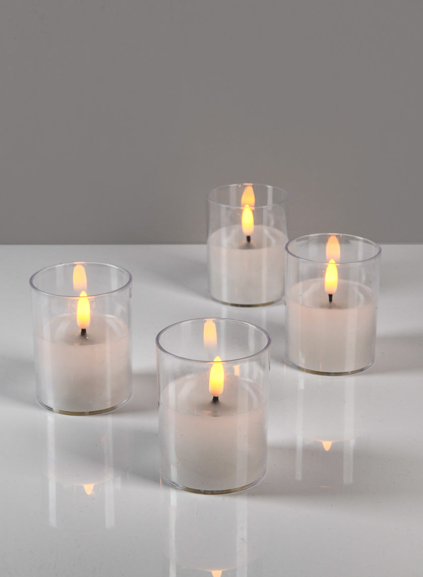 3in Tall Amber Realistic Flameless Votive Decor Jamali-garden