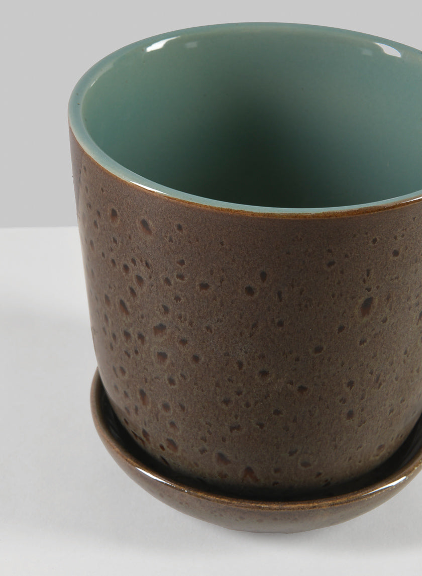 Cobra Black Dotted Green Pot Decor Jamali-garden