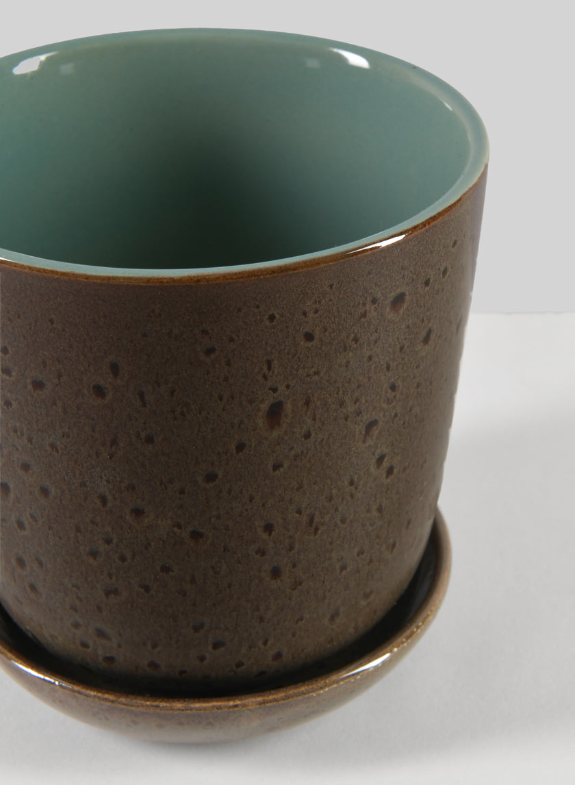 Cobra Black Dotted Green Pot Decor Jamali-garden