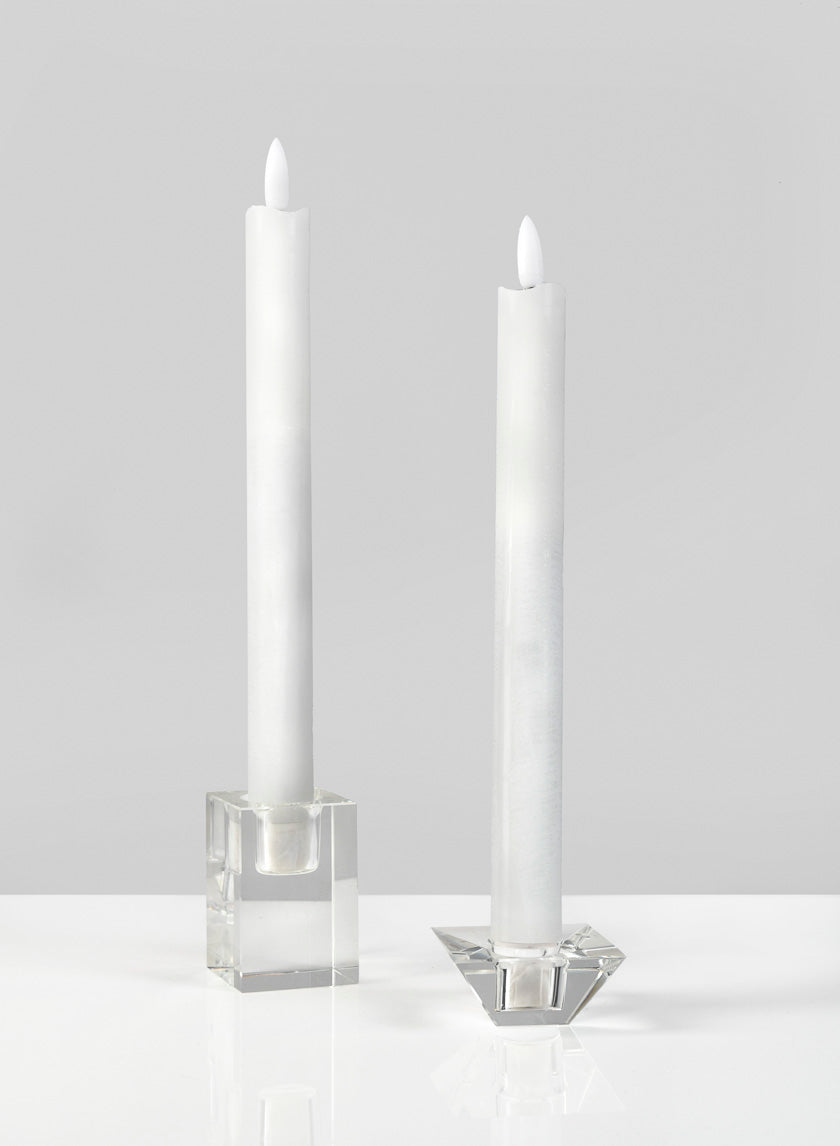9in Tall Willow L.E.D. Flame Wax Taper Candle Decor Jamali-garden