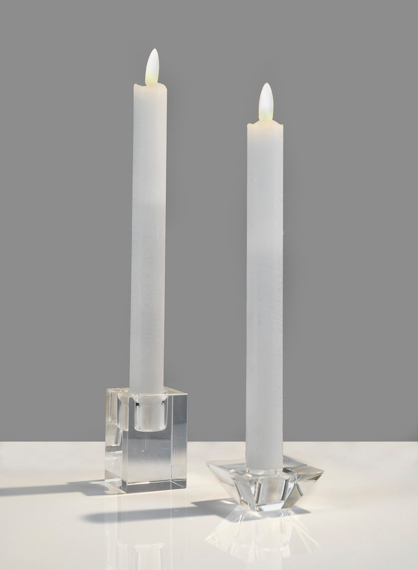 9in Tall Willow L.E.D. Flame Wax Taper Candle Decor Jamali-garden