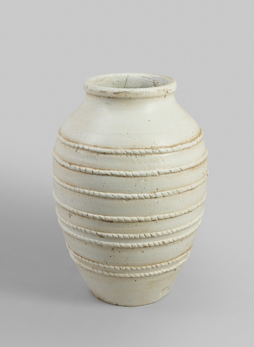 20in Tall Mykonos Krater Jar Ceramic Vase Decor Jamali-garden