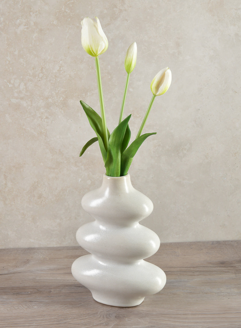 9in Tall Nuage Deco Ceramic Vase Decor Jamali-garden