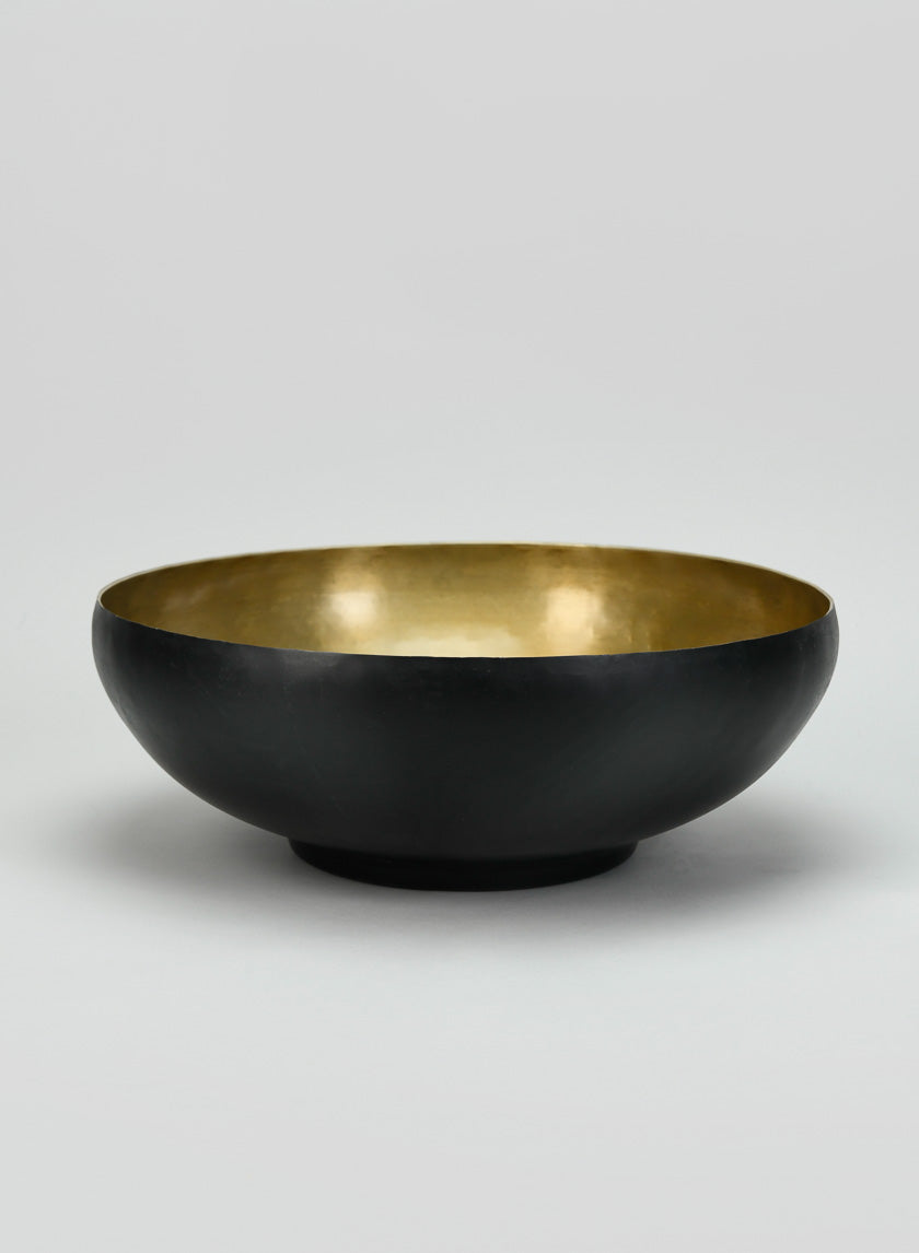 12in Wide Chennai Black Out Gold In Aluminum Bowl Decor Jamali-garden