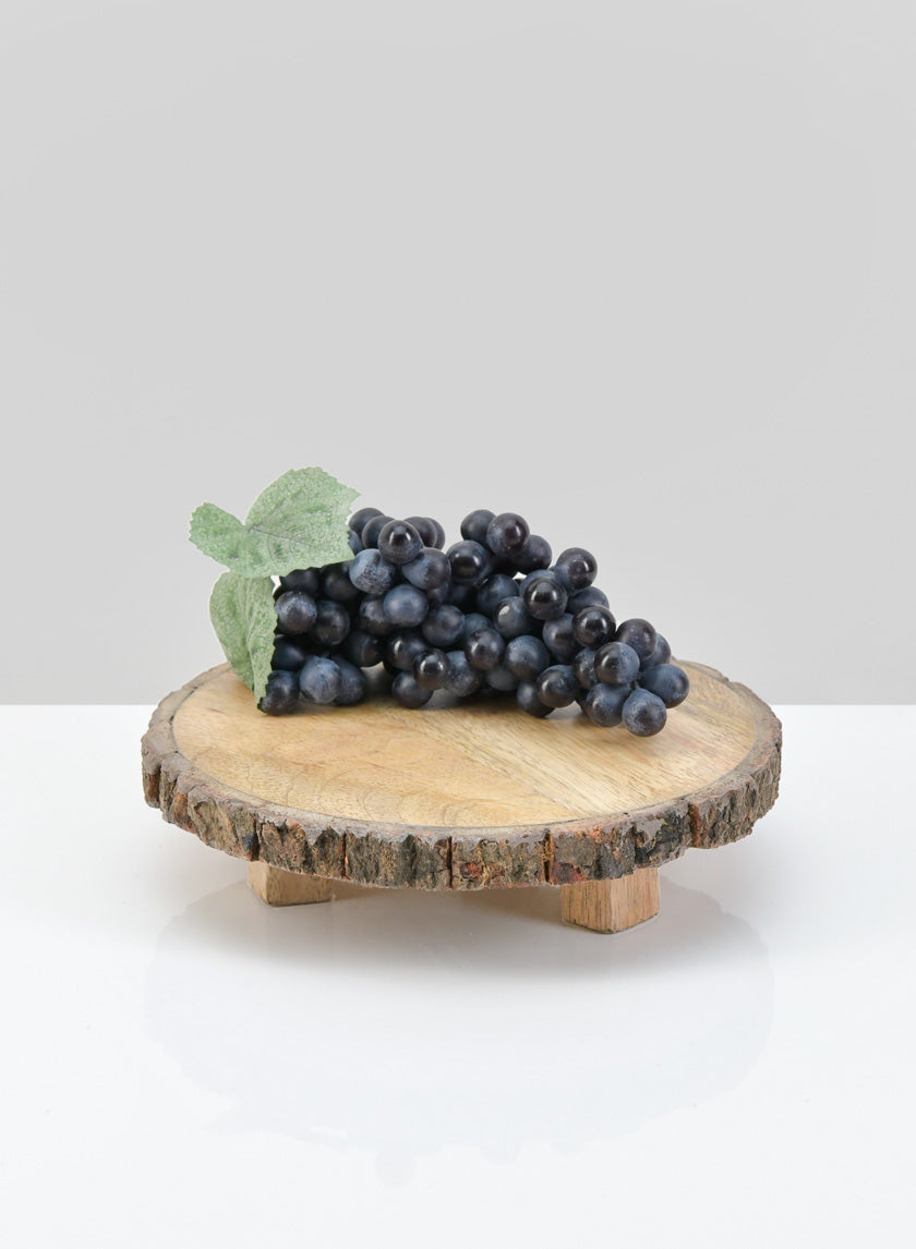 6.5in Wide Bark Edge Wood Stand Decor Jamali-garden
