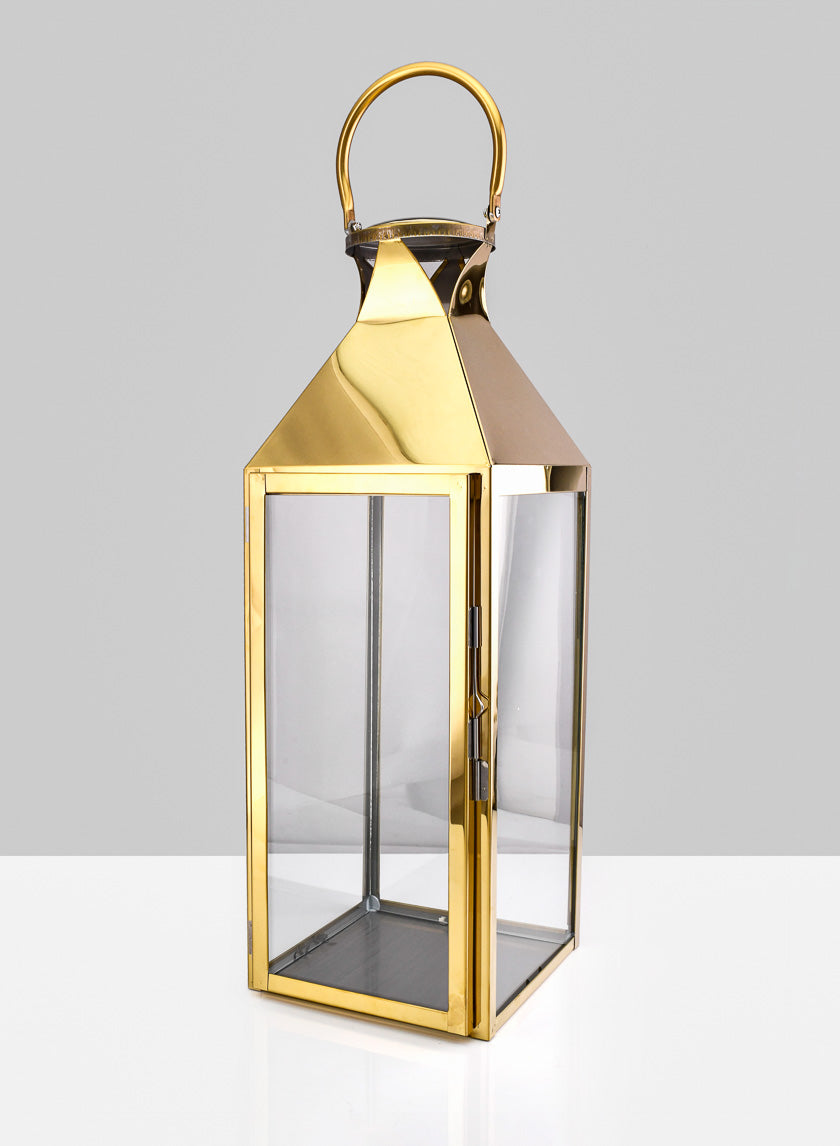 Gold Soho Stainless Steel Lanterns Decor Jamali-garden