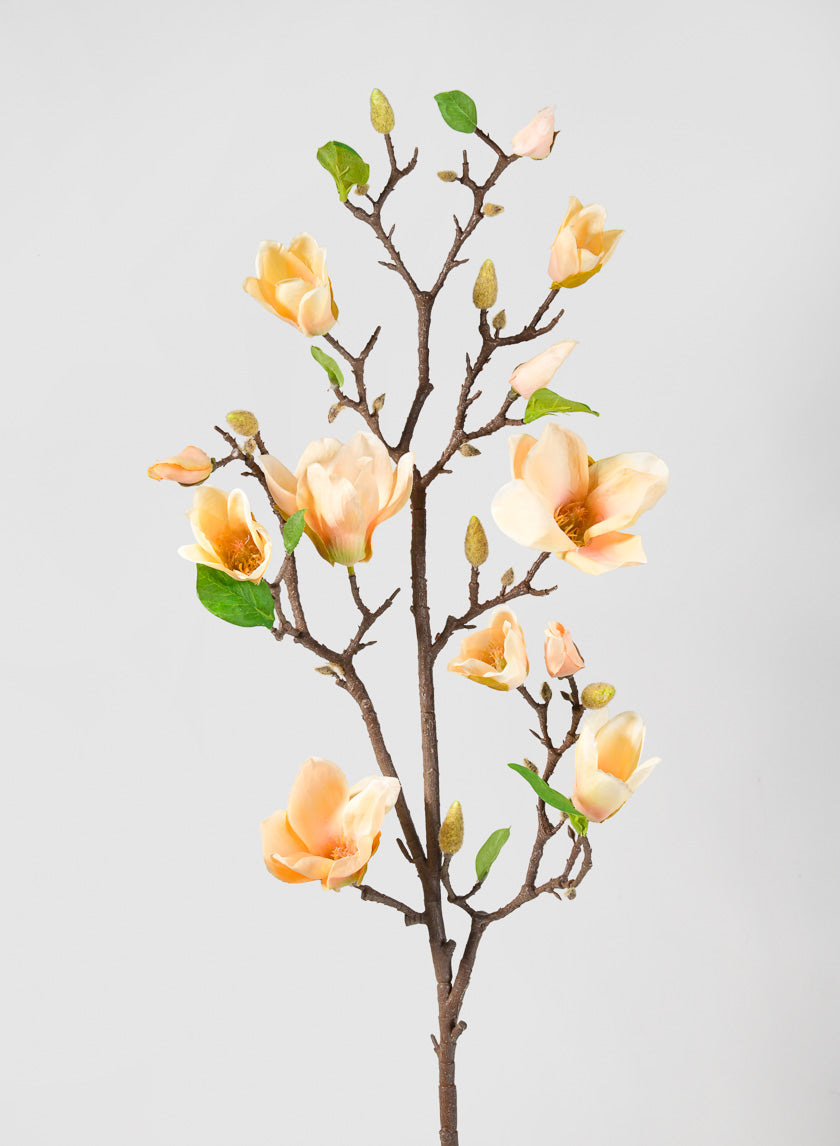 42in Long Peach Magnolia Blossom Branch Decor Jamali-garden